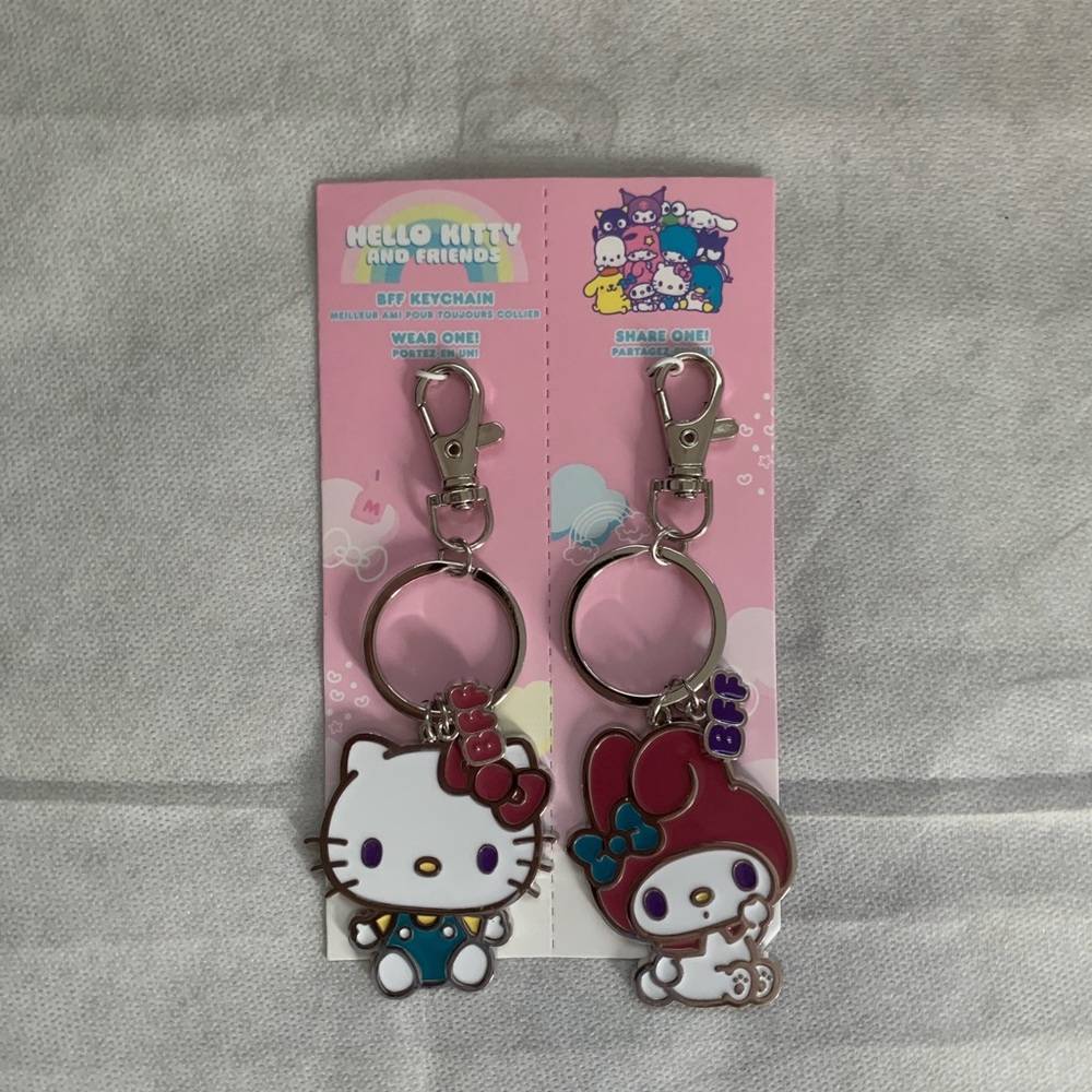 NWT Sanrio Hello Kitty and Friends Keychain Set - Hello Kitty and My Melody